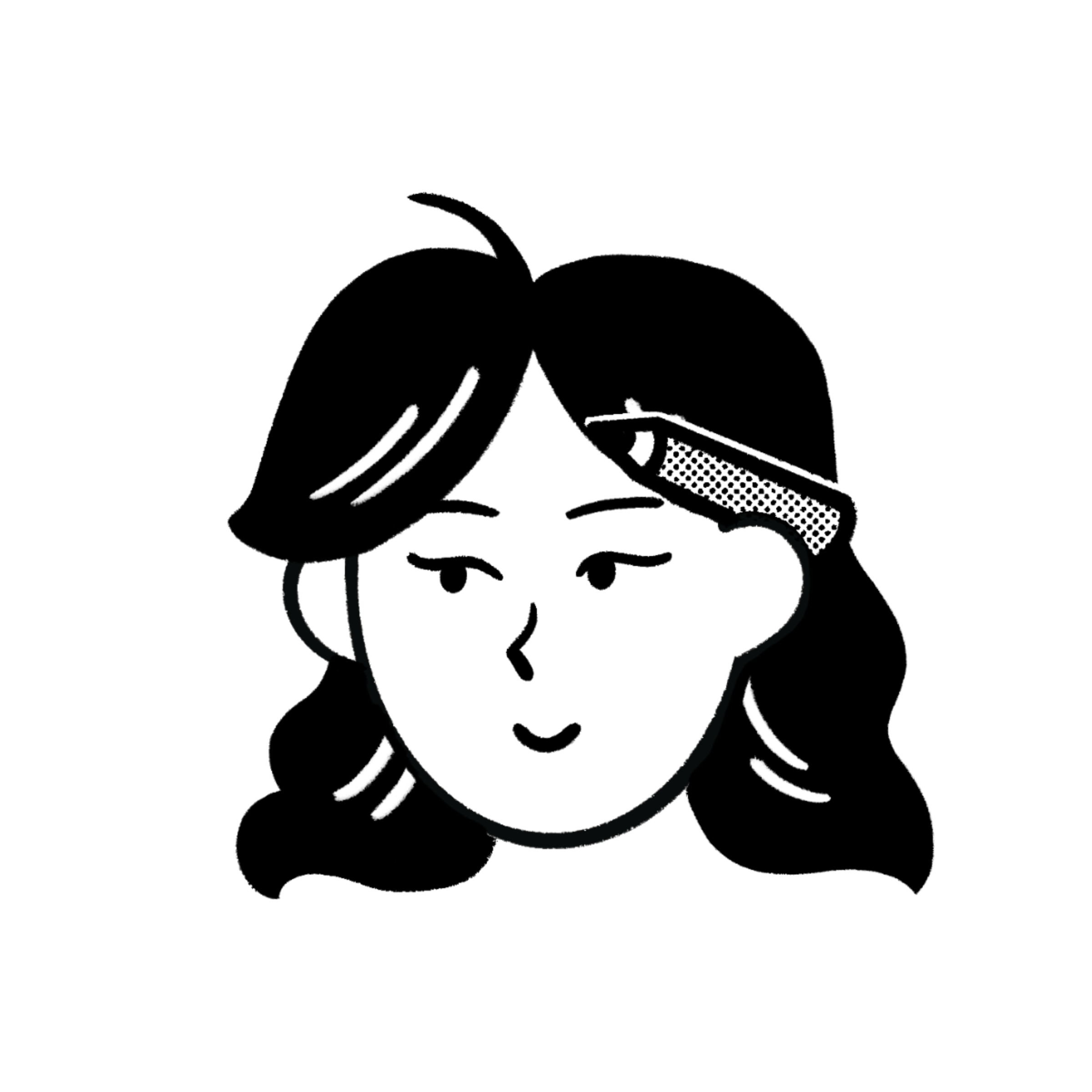 Illustrated portrait of Riel